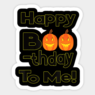 Cute Halloween Birthday Pumpkin Boo B Day Gift Sticker